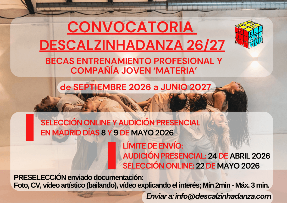 CONVOCATORIA BECAS 2026/27 en Descalzinhadanza